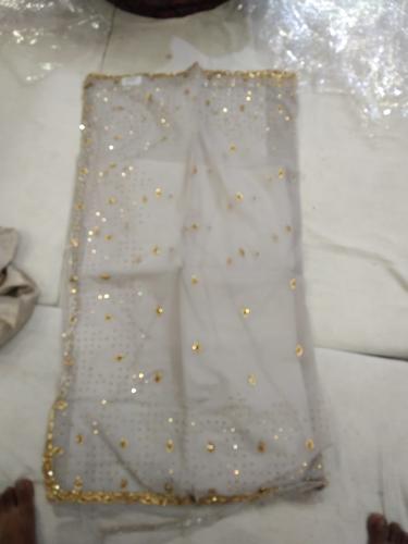 off white georgette saree - 18150871 - Very Small Image - 1