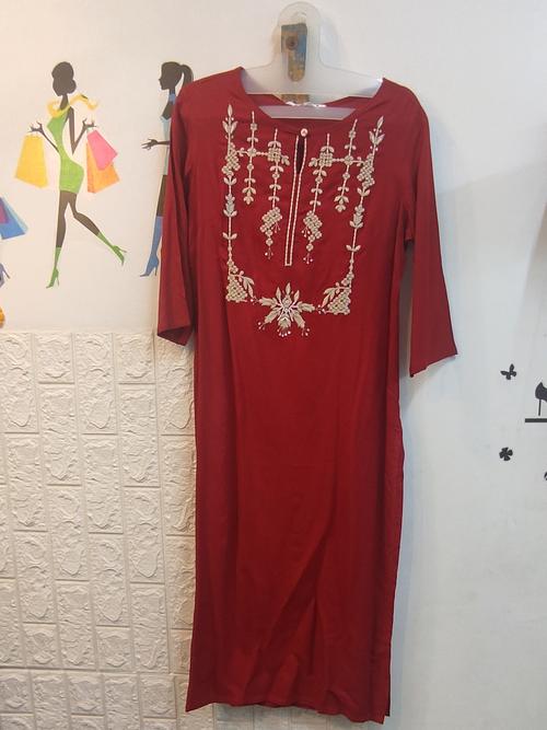 ladies kurti fabric rayon - 18150882 - Very Small Image - 1
