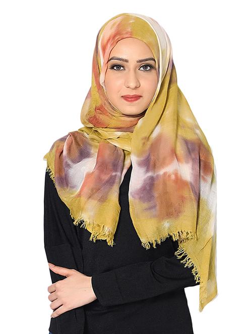 yellow cotton stole - 18151792 - Very Small Image - 1
