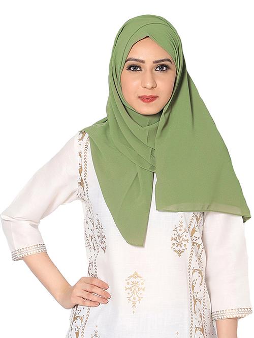 green chiffon stole - 18151804 - Very Small Image - 1