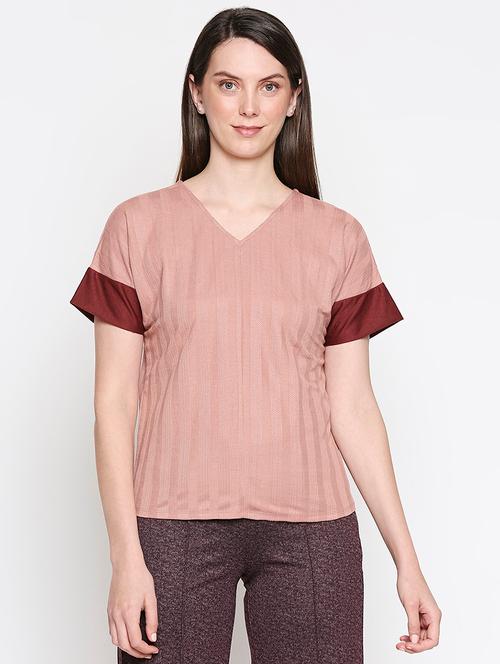 v-neck striped regular top - 18151825 - Very Small Image - 1