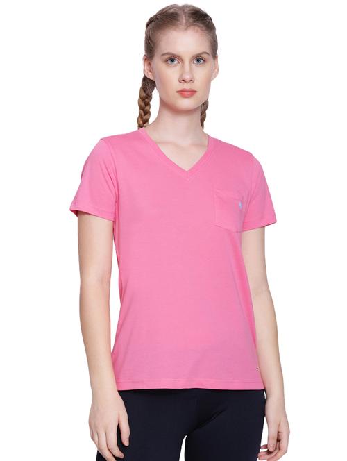 v-neck chest printed regular top - 18152234 - Very Small Image - 1