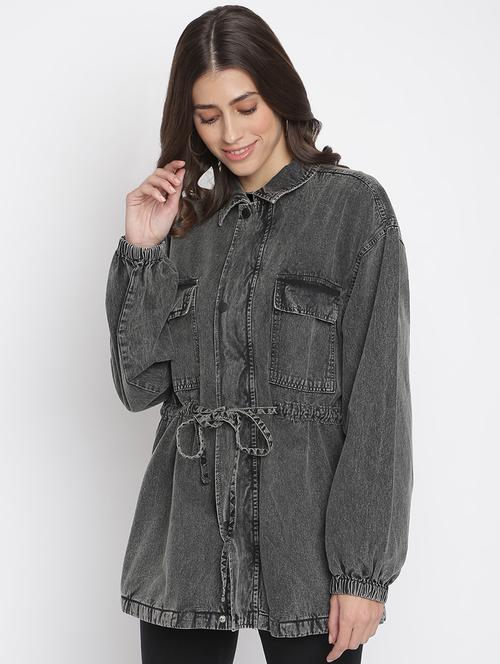 grey cotton summer jacket - 18152309 - Very Small Image - 1