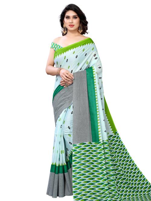 ikat printed saree with blouse - 18153003 - Very Small Image - 1