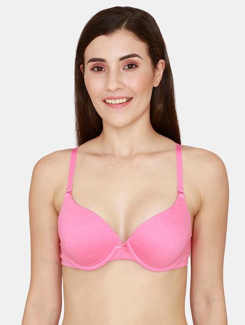pink solid push up bra - 18153059 - Very Small Image - 1