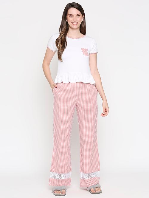pink viscose pyjama set nightwear - 18153093 - Very Small Image - 1