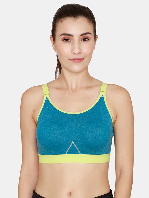 blue solid sports bra - 18153299 - Very Small Image - 1