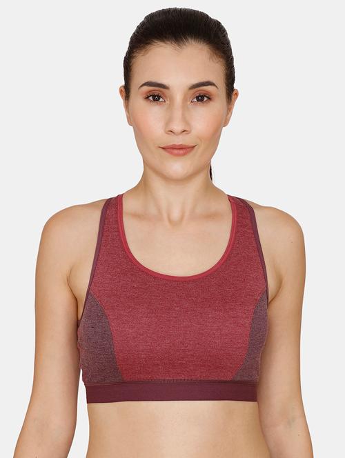 red solid sports bra - 18153305 - Very Small Image - 1