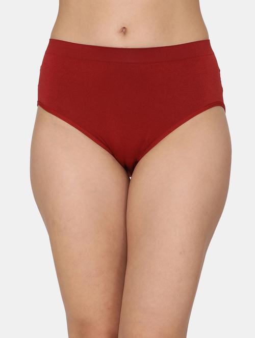 red color colored nylon bikini panty - 18153339 - Very Small Image - 1