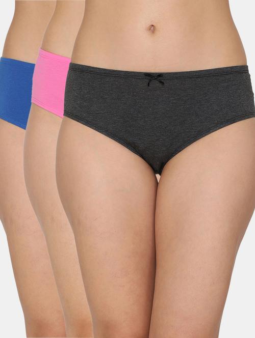 navy blue color cotton hipster panty - 18153366 - Very Small Image - 1