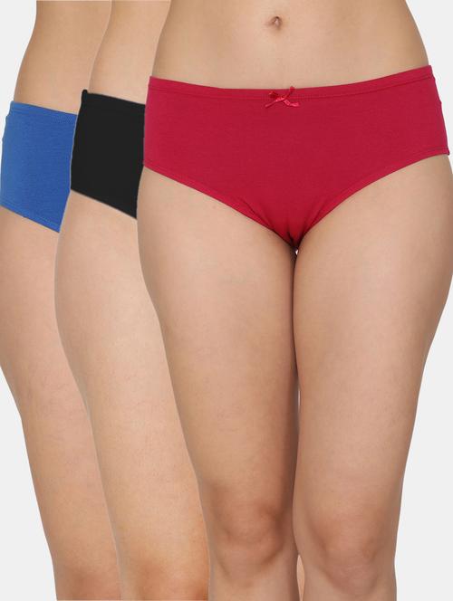 navy color cotton hipster panty - 18153368 - Very Small Image - 1
