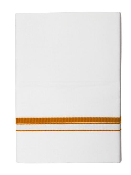 traditional men's 2 mtr white dhoti - 18155038 - Very Small Image - 1