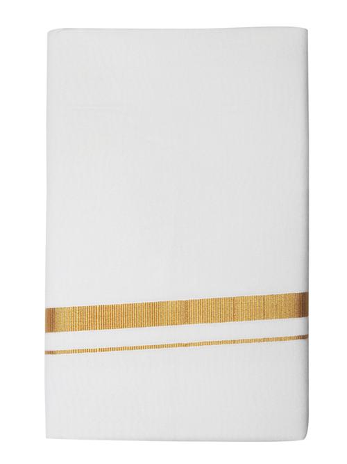 traditional men's 2 mtr white dhoti - 18155166 - Very Small Image - 1