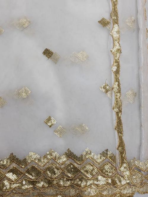 dyeble white net cutworks dupatta. 2.45 - 18155242 - Very Small Image - 1