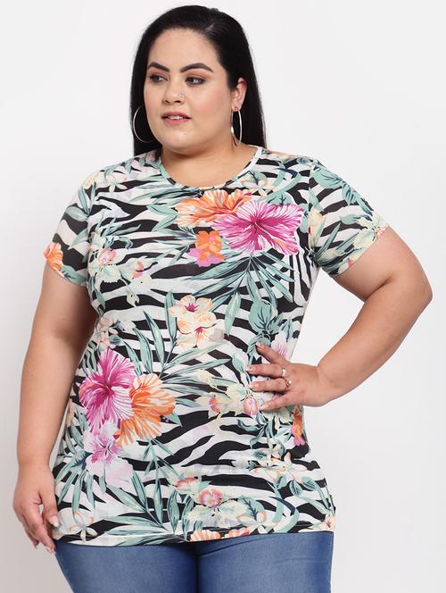 multi colored floral regular tee - 18157039 - Very Small Image - 1