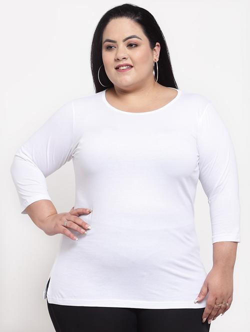 white solid regular tee - 18157048 - Very Small Image - 1