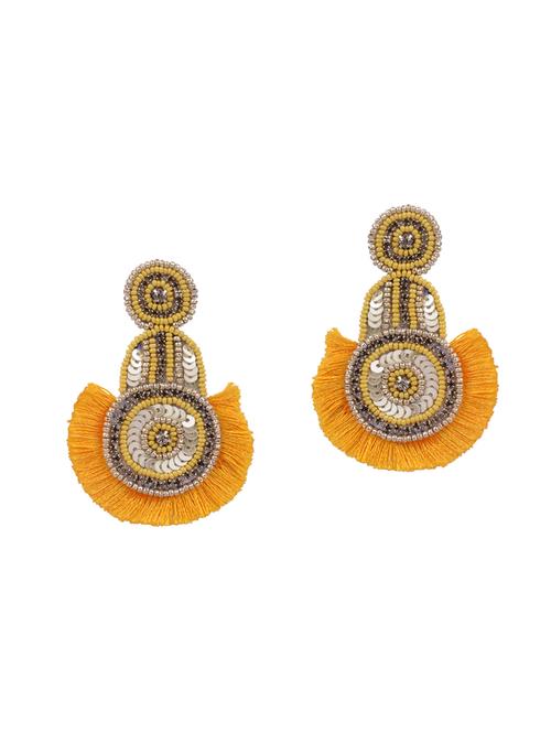 yellow plastic studs earring - 18157099 - Very Small Image - 1