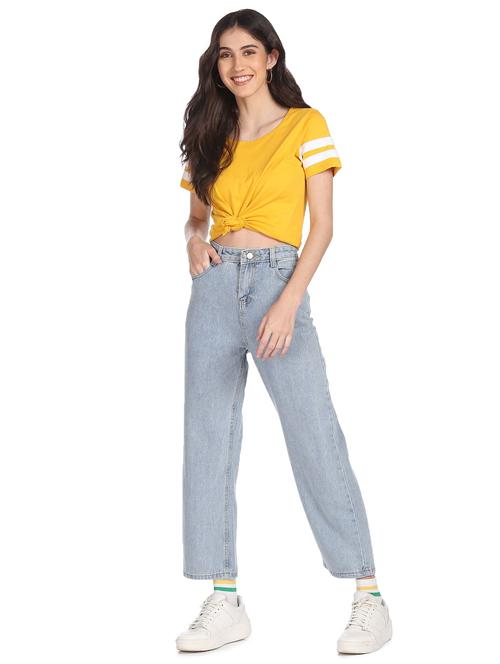 yellow solid regular tee - 18157236 - Very Small Image - 1