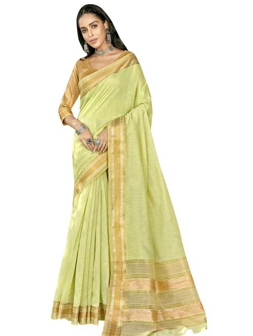 zari work woven saree with blouse - 18157842 - Very Small Image - 1