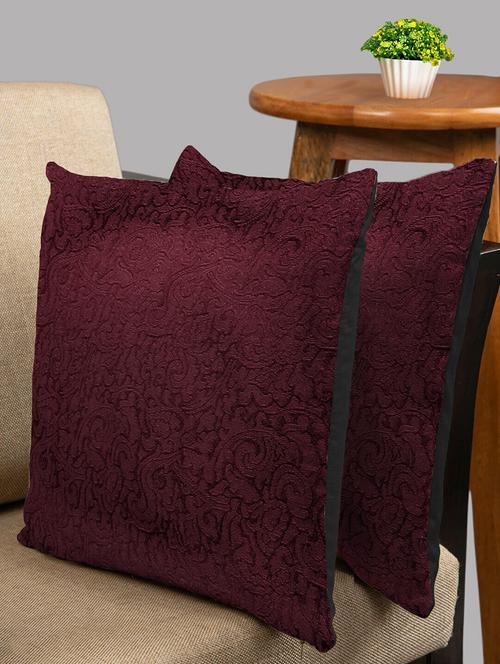 houzzcode set of 2 16x16" jac self maroon damask - 18157892 - Very Small Image - 1