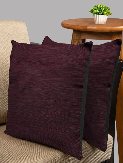 houzzcode set of 2 16x16" maroon self irragular stripes - 18157908 - Very Small Image - 1