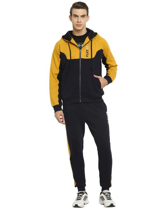 olive chest-printed hooded track suit - 18158603 - Very Small Image - 1