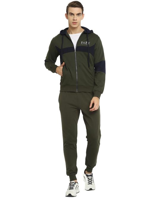olive color-blocked track suit - 18158604 - Very Small Image - 1