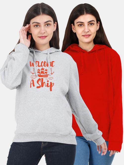 set of 2 pcs hooded sweatshirt - 18162083 - Very Small Image - 1