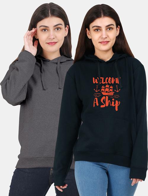 set of 2 pcs hooded sweatshirt - 18162109 - Very Small Image - 1