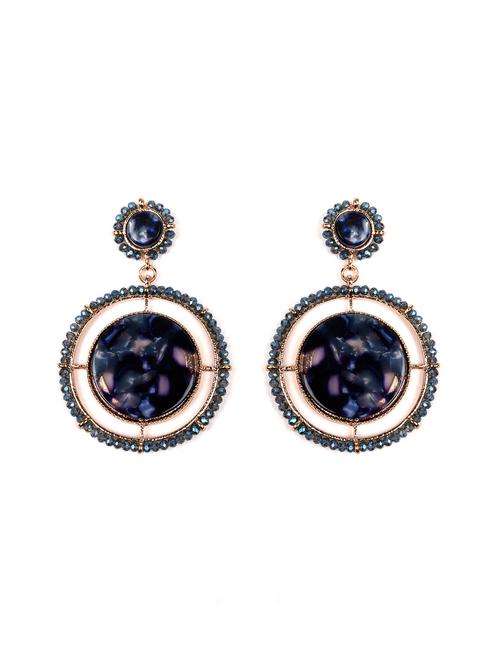 blue metal drop earring - 18163114 - Very Small Image - 1