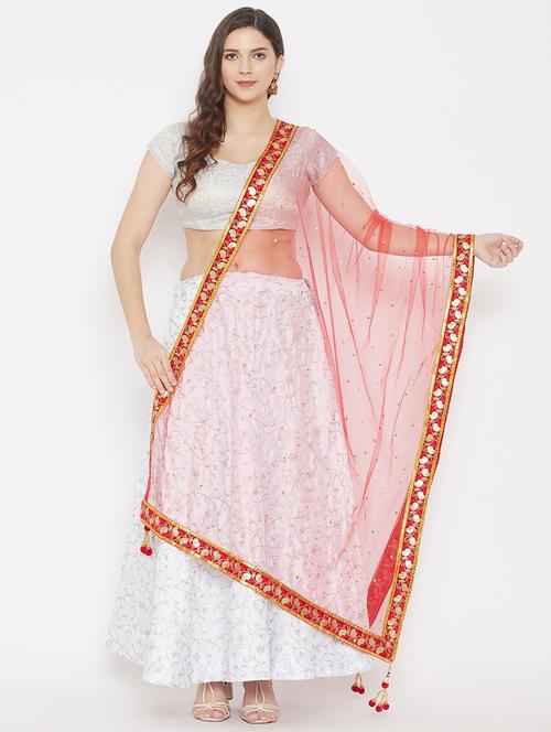 red net dupatta - 18163441 - Very Small Image - 1
