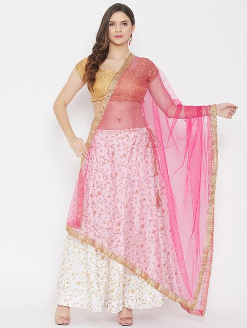 pink net dupatta - 18163443 - Very Small Image - 1