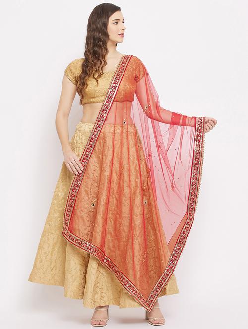 red net dupatta - 18163508 - Very Small Image - 1
