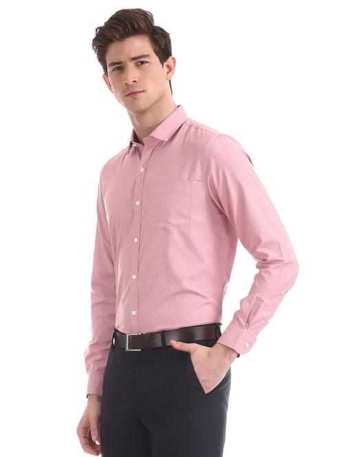 pink solid formal shirt - 18163877 - Very Small Image - 1