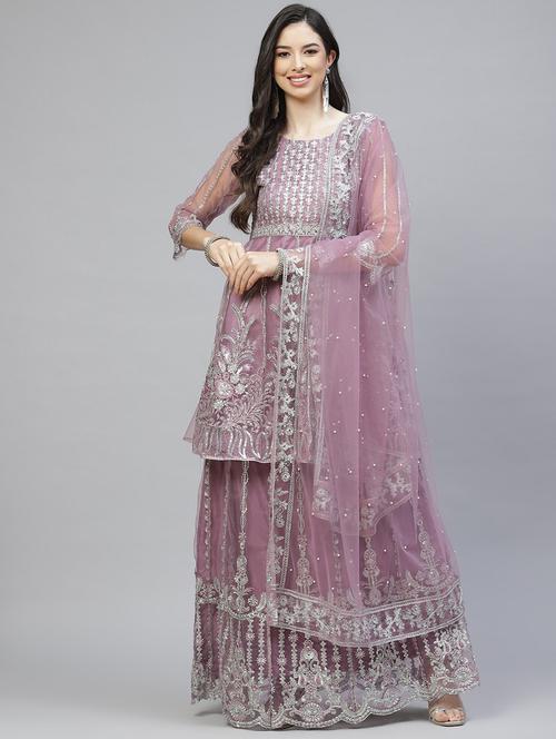 embroidered unstitched suit set - 18164479 - Very Small Image - 1