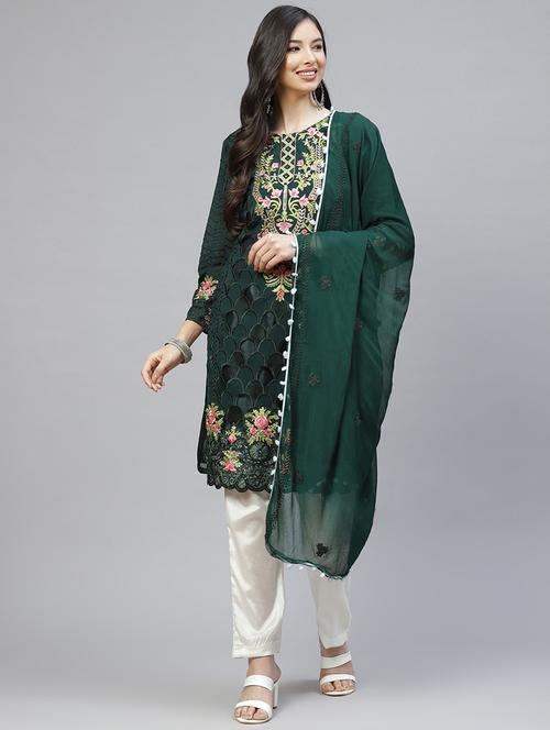 embroidered unstitched suit set - 18164487 - Very Small Image - 1