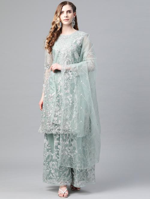 embroidered unstitched suit set - 18164493 - Very Small Image - 1