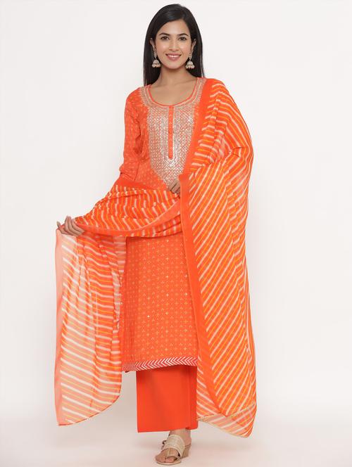 embroidered unstitched suit set - 18164655 - Very Small Image - 1