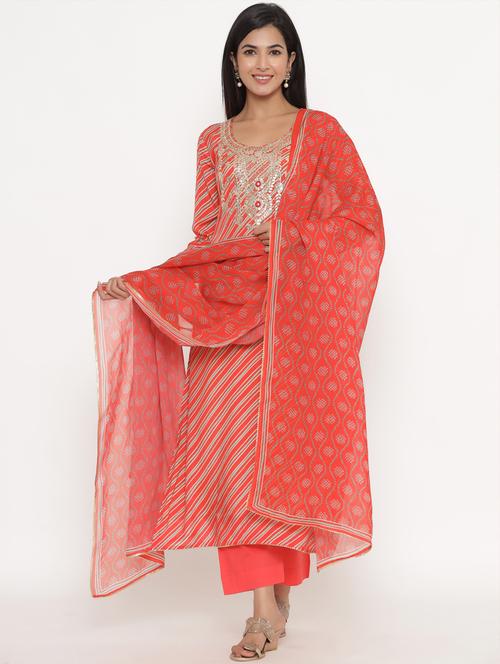 embroidered unstitched suit set - 18164665 - Very Small Image - 1