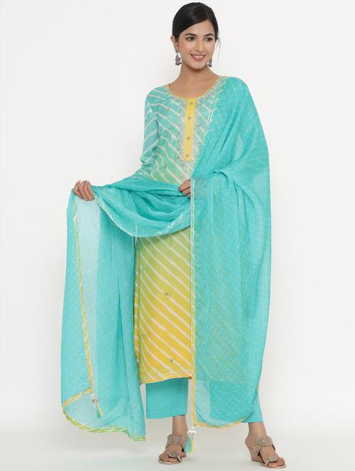 embroidered unstitched suit set - 18164669 - Very Small Image - 1