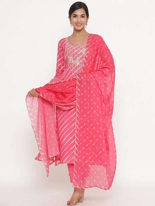 embroidered unstitched suit set - 18164672 - Very Small Image - 1