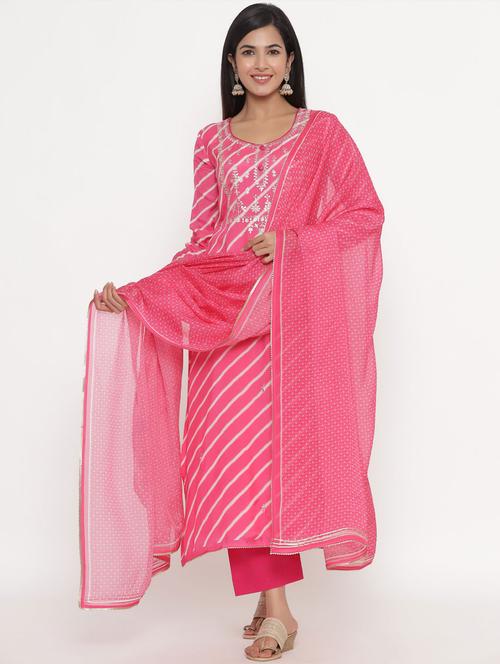 embroidered unstitched suit set - 18164677 - Very Small Image - 1
