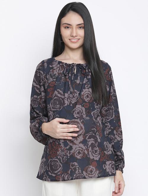 navy blue polyester regular top - 18164748 - Very Small Image - 1