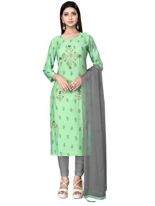 embroidered unstitched suit set - 18165051 - Very Small Image - 1