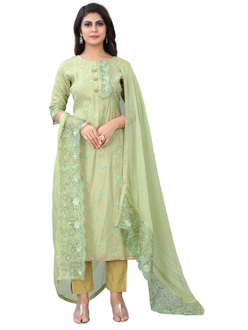 embroidered unstitched suit set - 18165060 - Very Small Image - 1