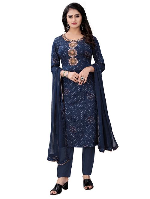 embroidered unstitched suit set - 18165084 - Very Small Image - 1