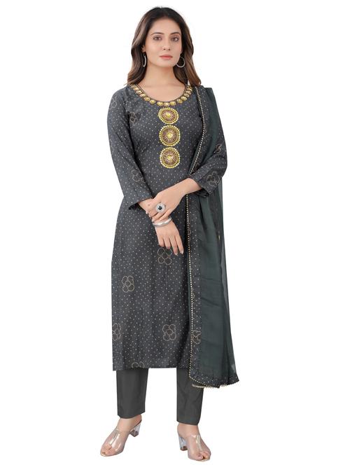 embroidered unstitched suit set - 18165085 - Very Small Image - 1