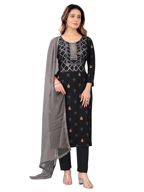 embroidered unstitched suit set - 18165086 - Very Small Image - 1