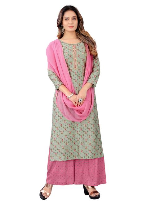 embroidered unstitched suit set - 18165107 - Very Small Image - 1