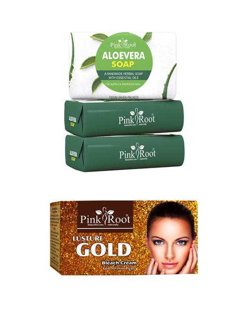 pink root charcoal soap 100gm (pack of 3) with pink root gold bleach 50gm - 18167476 - Very Small Image - 1